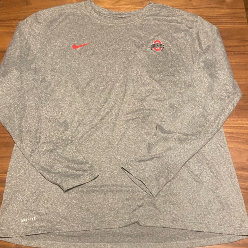 Nike Ohio State Football Team Issue Gray Performance Tee